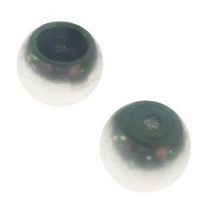 Double face ending ball 10x7mm, hole 6 and 2mm